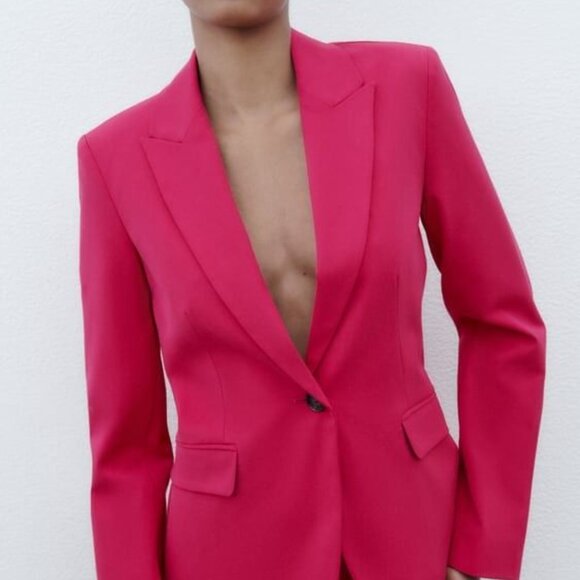 Zara Jackets & Blazers - NBW Zara Women's Fuschia Pink Blazer Size M